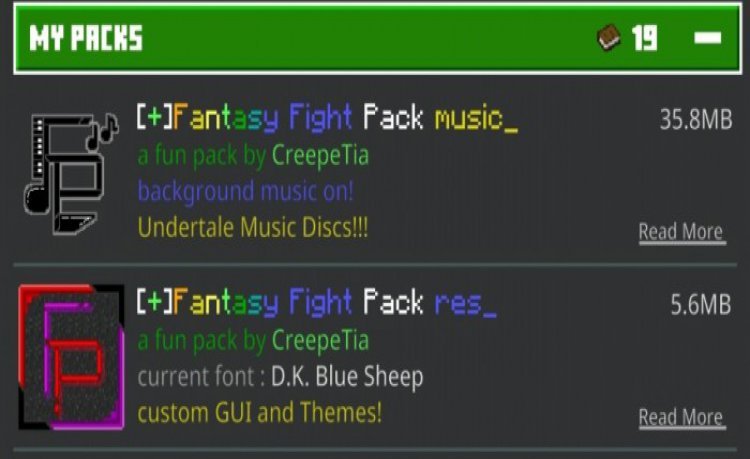 MCPE/Bedrock [+] Fantasy_Fight Texture Pack - Samurai Update!