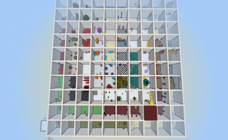 MCPE/Bedrock 101 Rooms Parkour Race: Hardcore Map