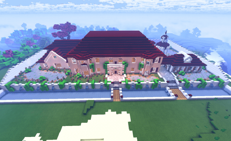 MCPE/Bedrock Beautiful Mansion (Mansion with Commands) (1.16.101+)