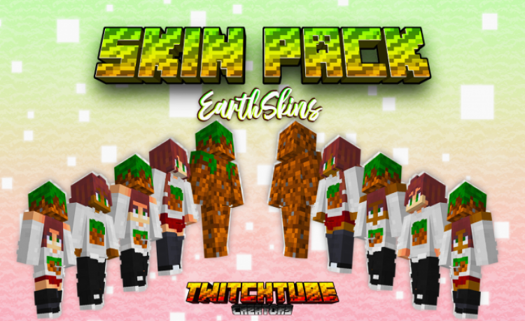 MCPE/Bedrock Blocky Grass | Skin Pack