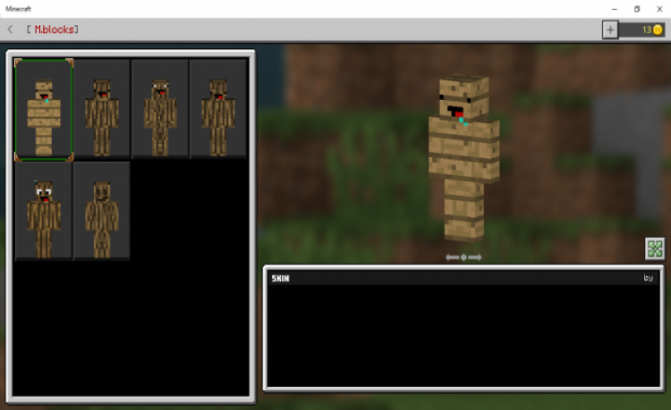 MCPE/Bedrock Derp Wood Camouflage Skinpack