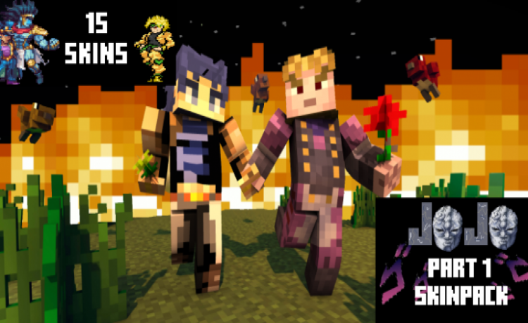 MCPE/Bedrock JoJo Part 1 SkinPack [15 HD Skins]