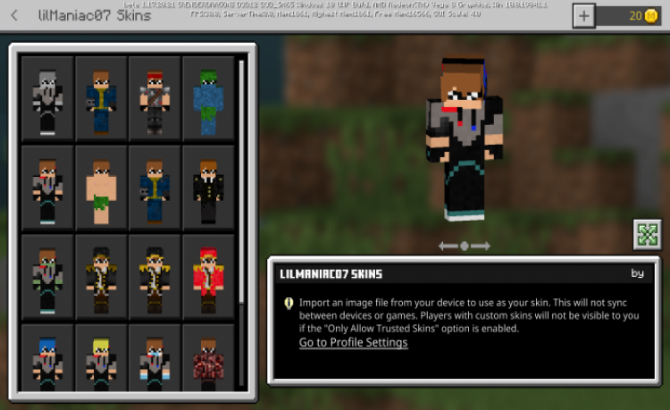 MCPE/Bedrock lilManiac07's Skin Pack