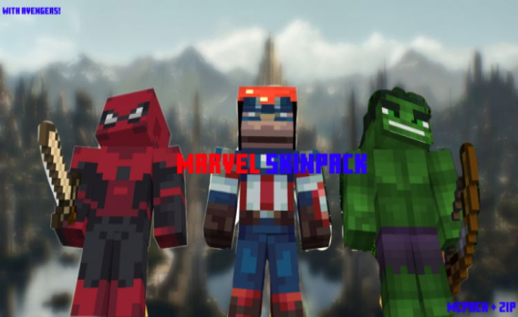 MCPE/Bedrock Marvel Skinpack [15 Skins] [New]