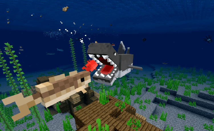 MCPE/Bedrock Sharks and Stingrays Add-on