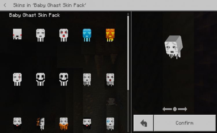 MCPE/Bedrock The Baby Ghast Skin Pack
