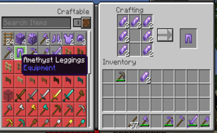 MCPE/Bedrock Useful Amethyst V1.1