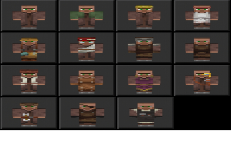 MCPE/Bedrock Villagers Skin Pack