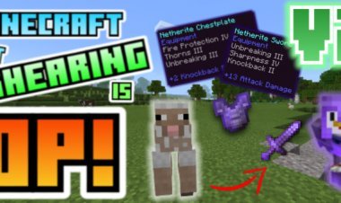 Minecraft, But Shearing Is OP!? Add-on