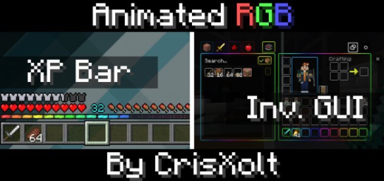 Animated RGB XP Bar + Classic Inventory GUI